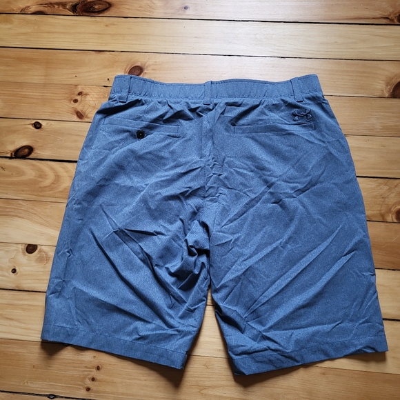 Under Armour Golf Shorts Mens 32 Blue Match Play Polyester Elastic Waist Preppy - Picture 10 of 11